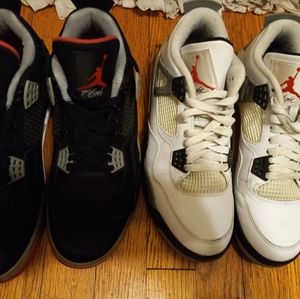 COPY - Jordans 4 ,cement and bred bundle, 2012 & 2011 good condition..classic 👍
